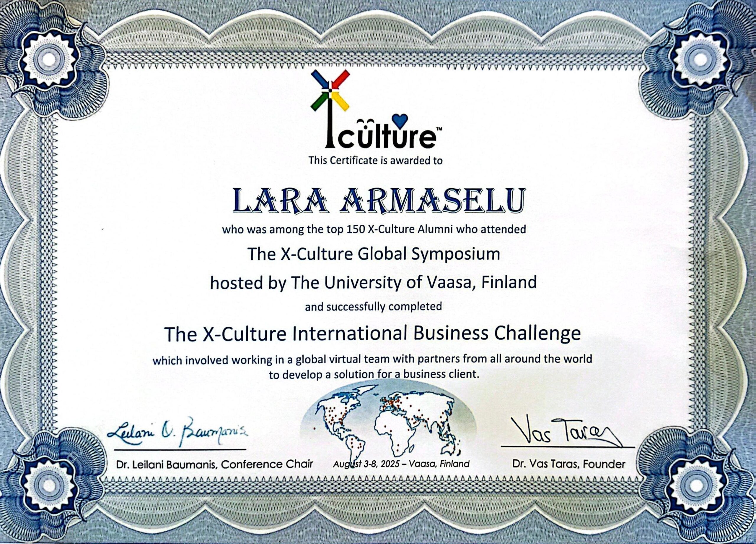 Diplomă X-Culture